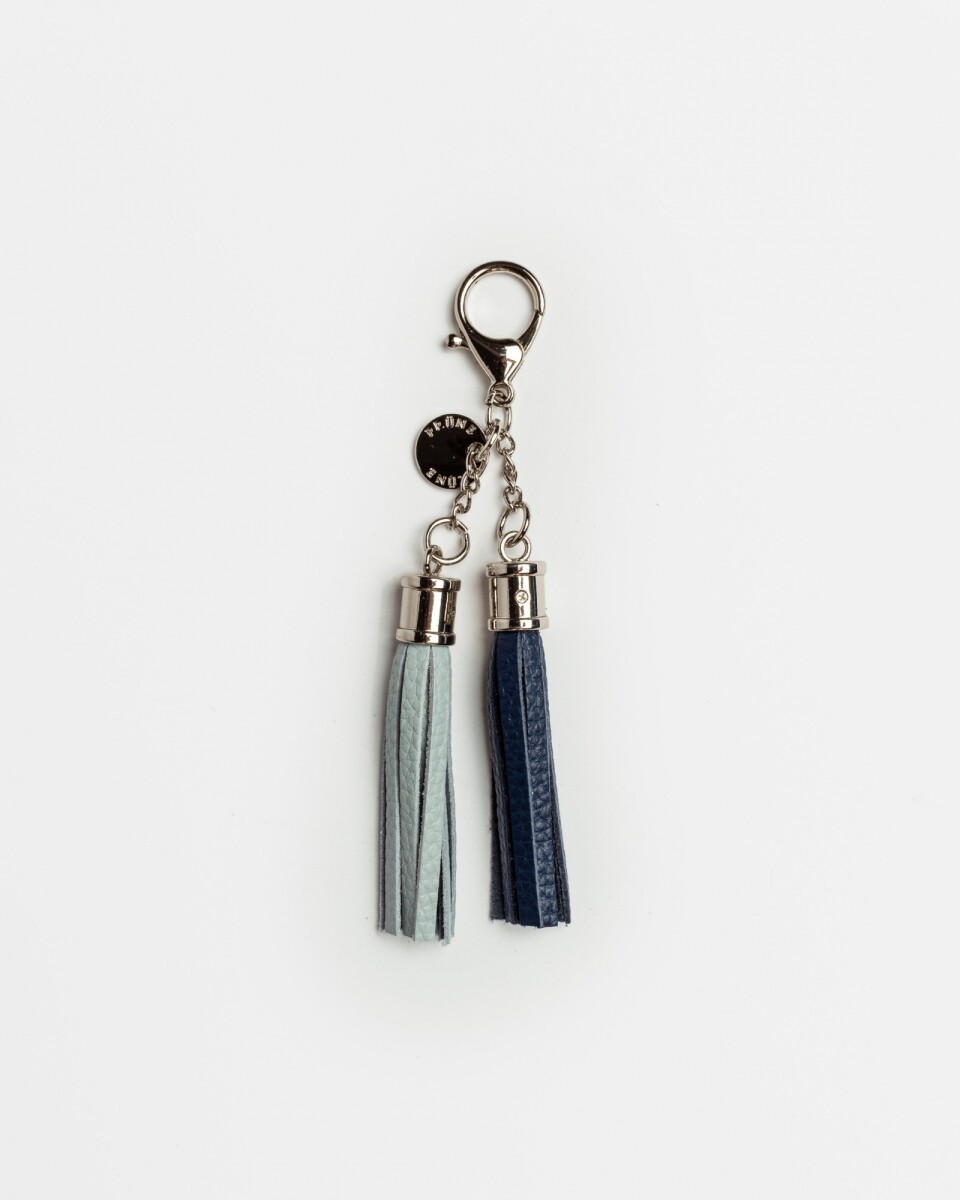 Llavero Kumasi en cuero graneado - Marine Blue 