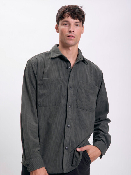 Camisa de pana Verde