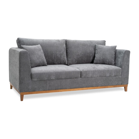 Sofá Belfast - Tela Microfibra - 3 cuerpos 2222 (Grafito)