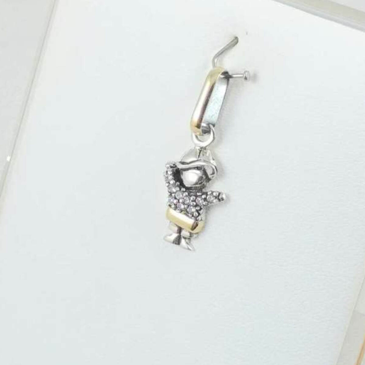 Colgante de Plata 925 con Doublé en Oro 18 kt y Circonias - Linea Kids Varón 