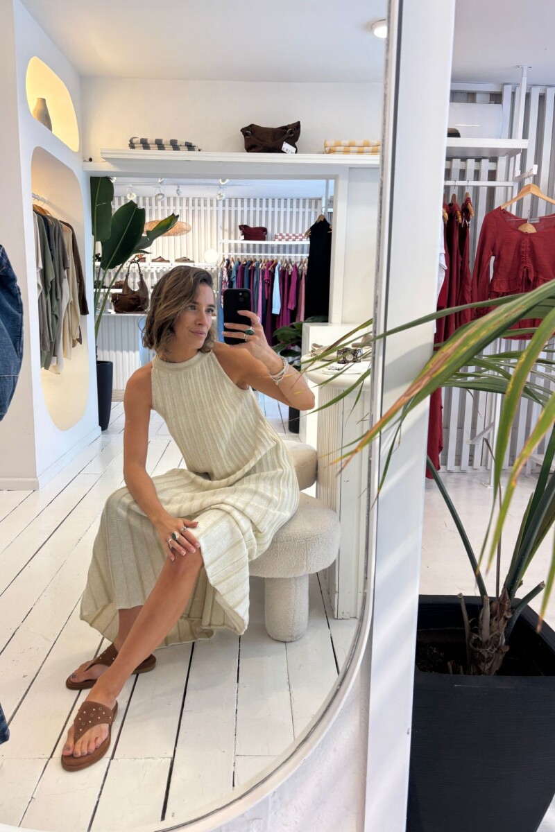 Vestido Ecos Crudo