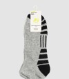 Pack x3 medias cortas con diseño deportivo Gris melange