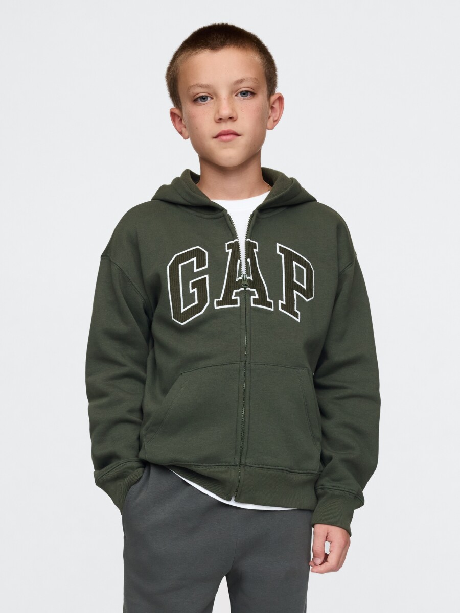Canguro Logo Gap Con Cierre Niño - Evergreen 585 