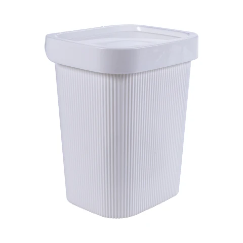 Basurero de Plástico con Relieve 4,5 L BLANCO