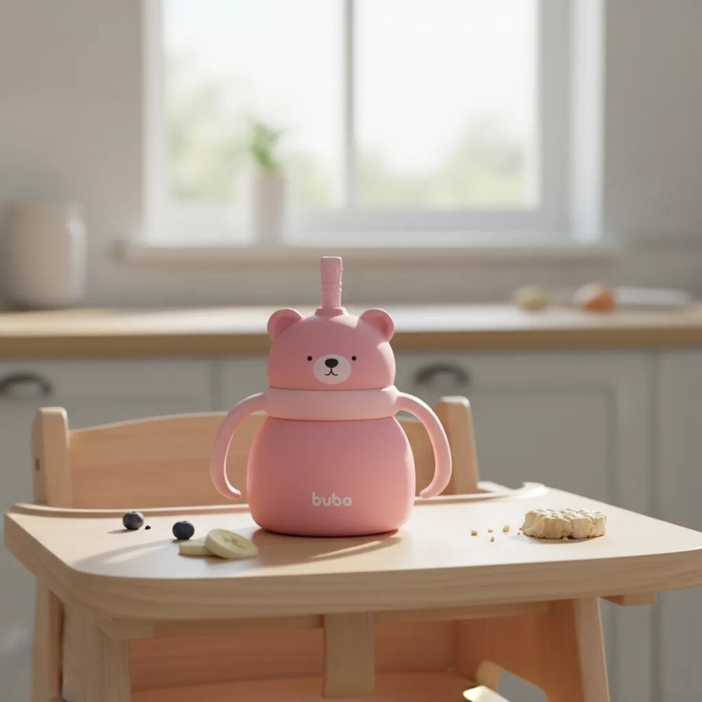 Vaso silicona OSITO BUBA rosa