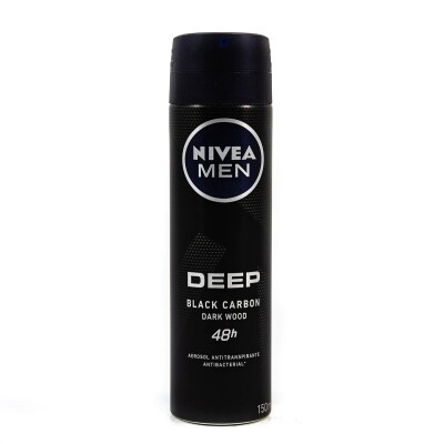 Desodorante Aerosol Nivea Men Deep Black Carbon 150 Ml. Desodorante Aerosol Nivea Men Deep Black Carbon 150 Ml.