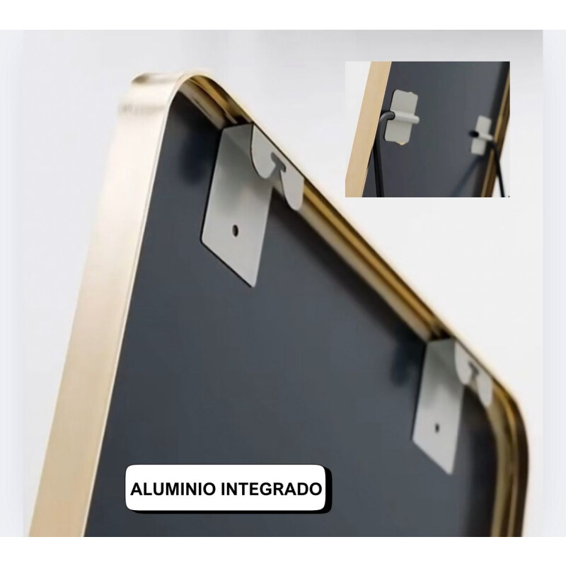 Espejo de Pie Rectangular con Borde Superior Redondo Modelo Julia Negro