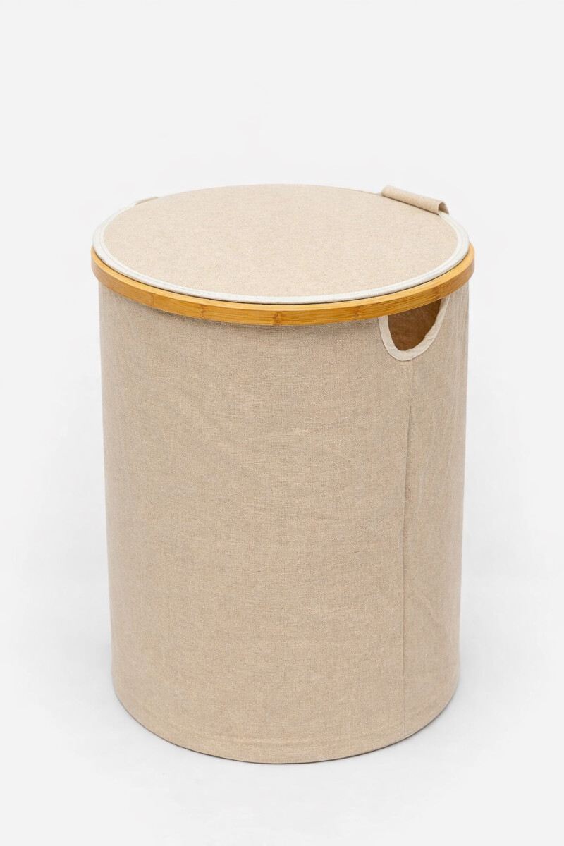 Cesto Solara Liso C/tapa - Beige 