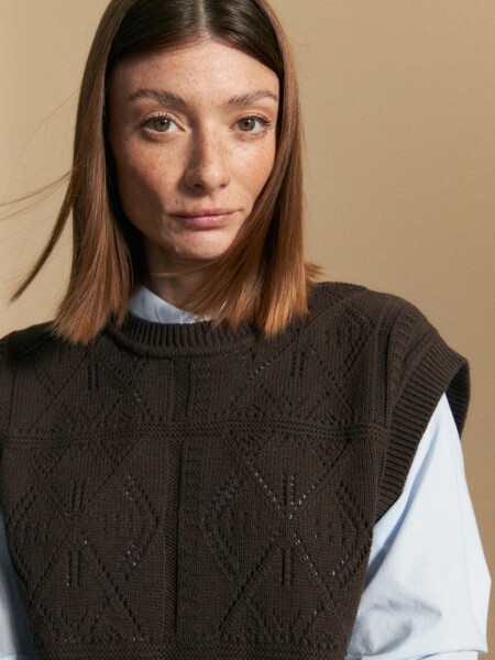 CHALECO ALLIE LIVENSA CHOCOLATE