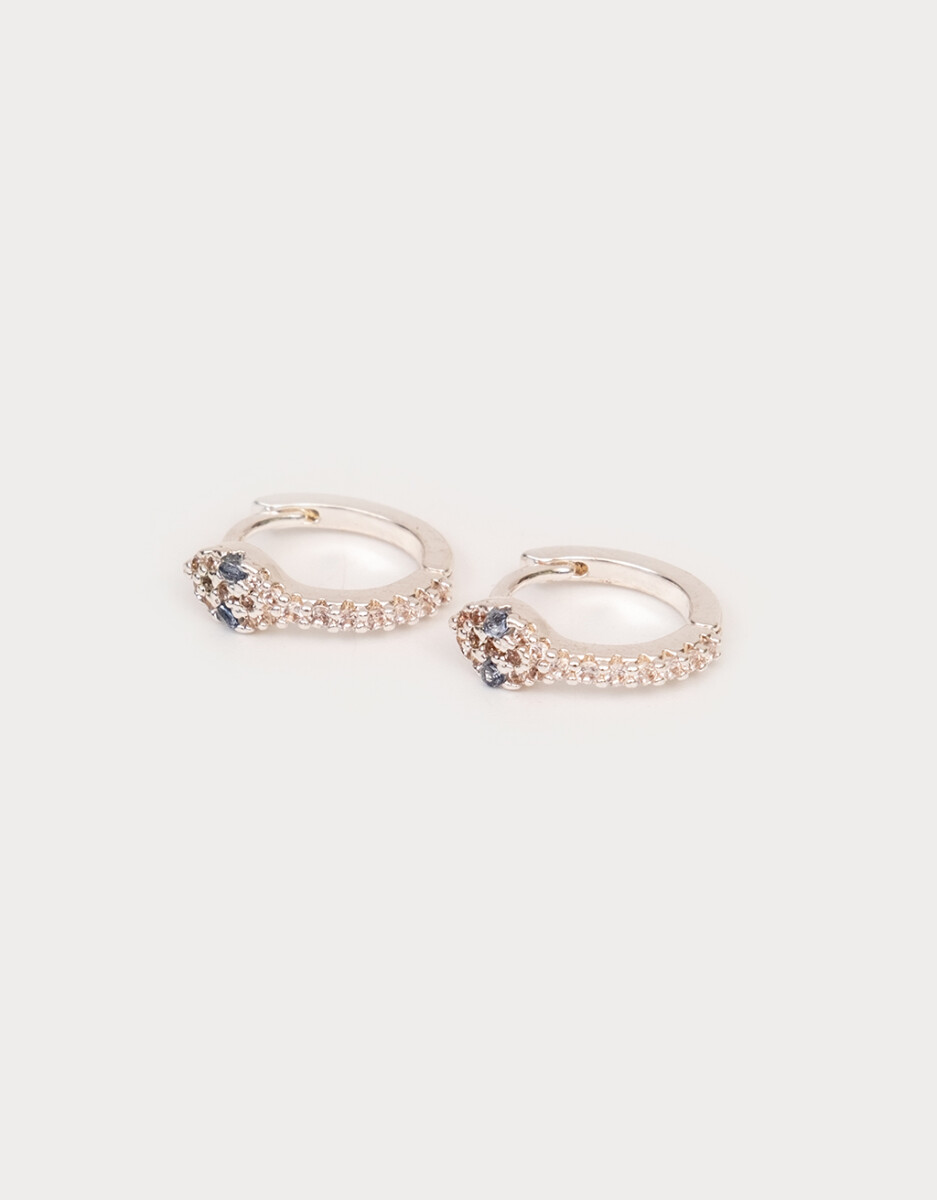 Aros Bañados En Plata Con Cubic Zirconia 