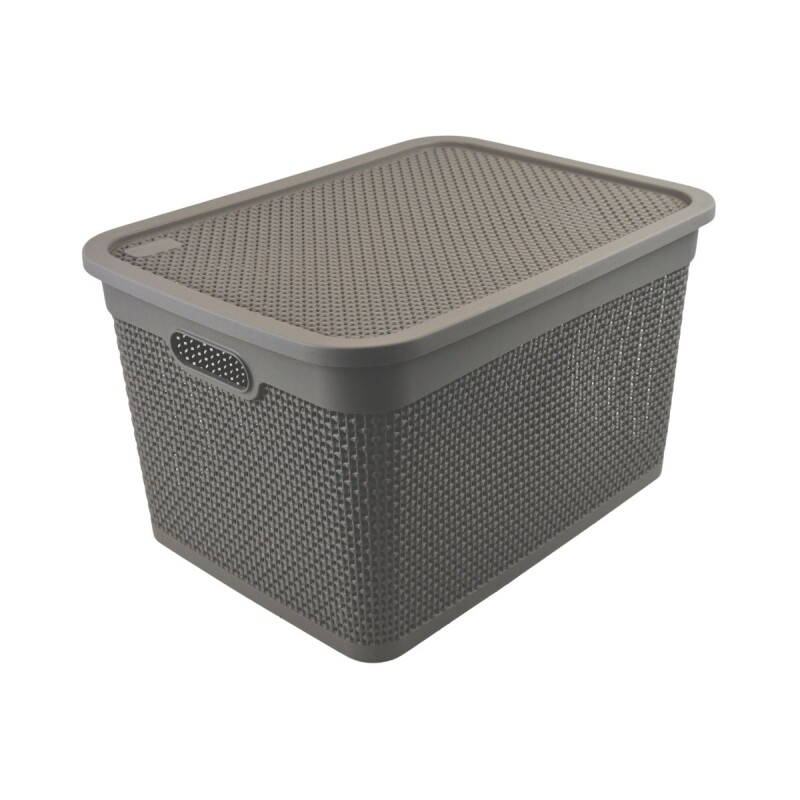 Caja simil ratán 40 lts CAPPUCCINO