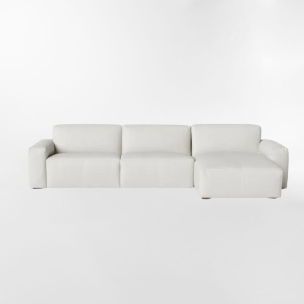 Sofá con chaise LOFT Blanco - DERECHO