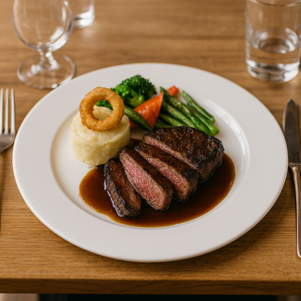 Plato Llano Actualite 23 cm Blanco Porcelana 