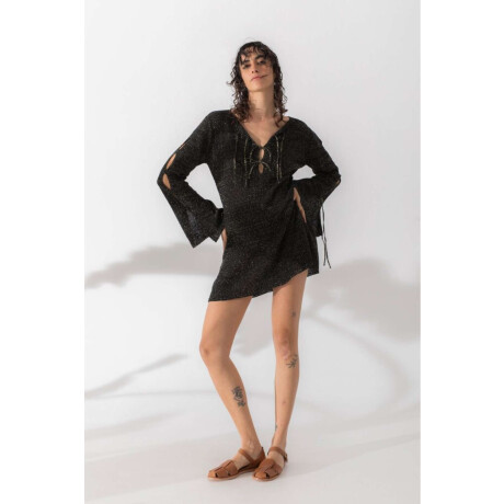 Vestido Tira Knit Negro