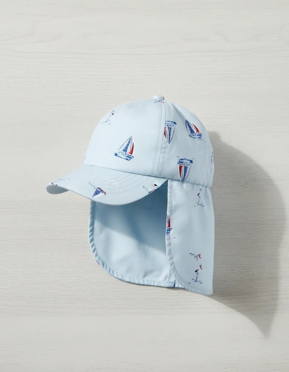 Gorro Carters con filtro UV veleros celeste 