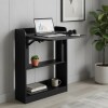 Escritorio plegable con estantes Negro