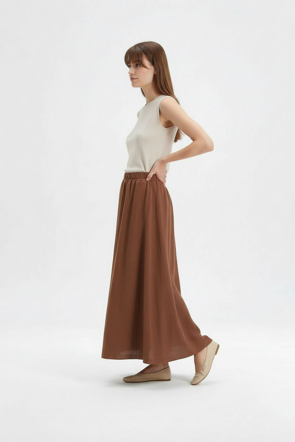 Falda Azur Marron