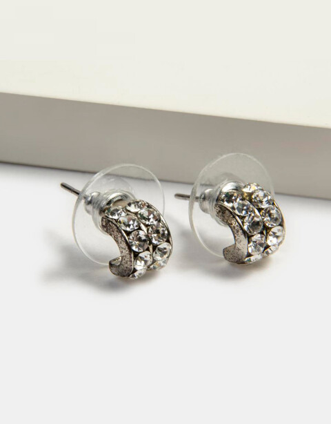 Aros Pasantes Strass Aros Con Strass - Cristal