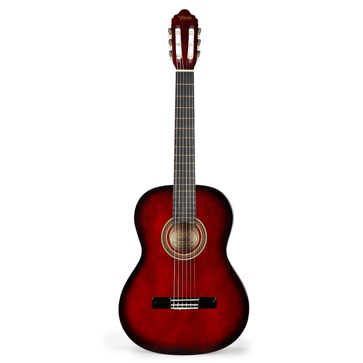 Guitarra Clásica Valencia Vc104 Rojo 