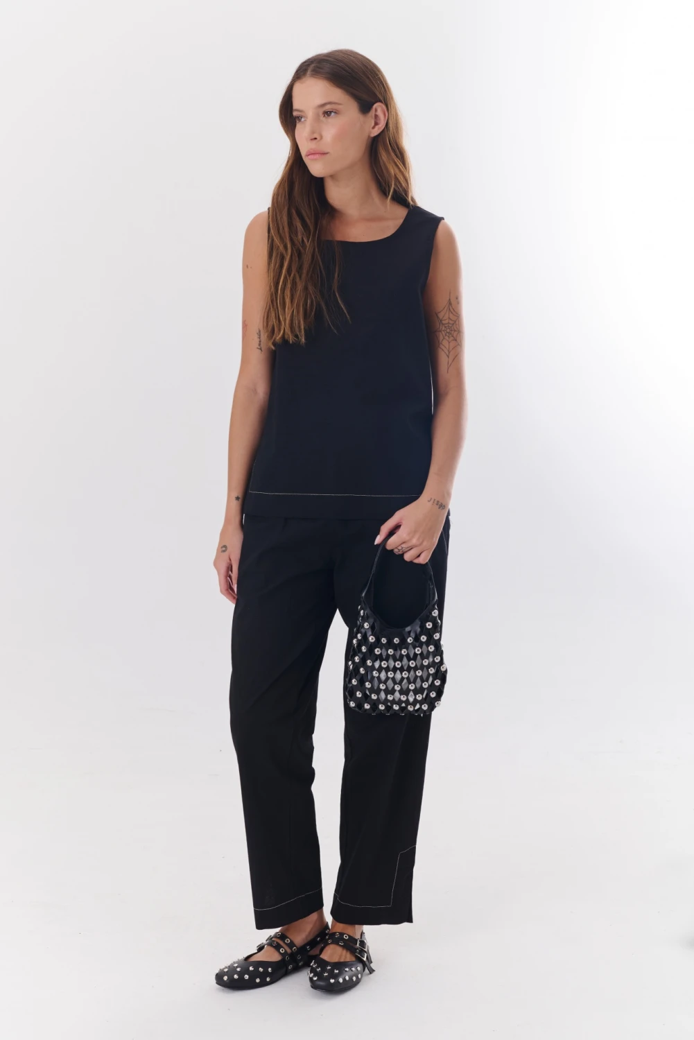 PANTALON LINO STRECH negro 1