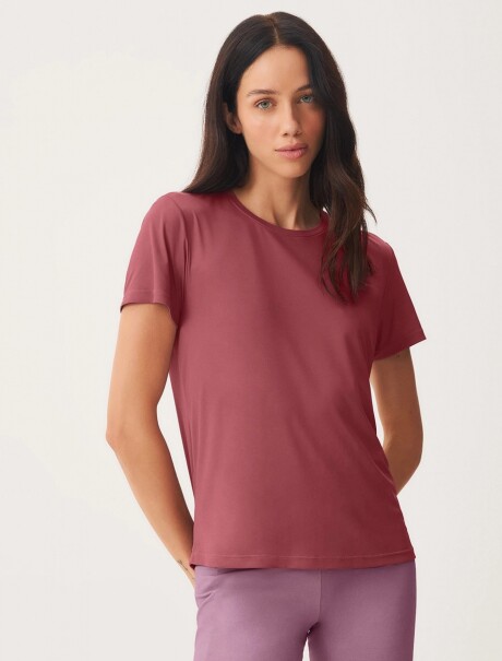 CAMISETA DEPORTIVA CON PROTECCIÓN UV ROJO