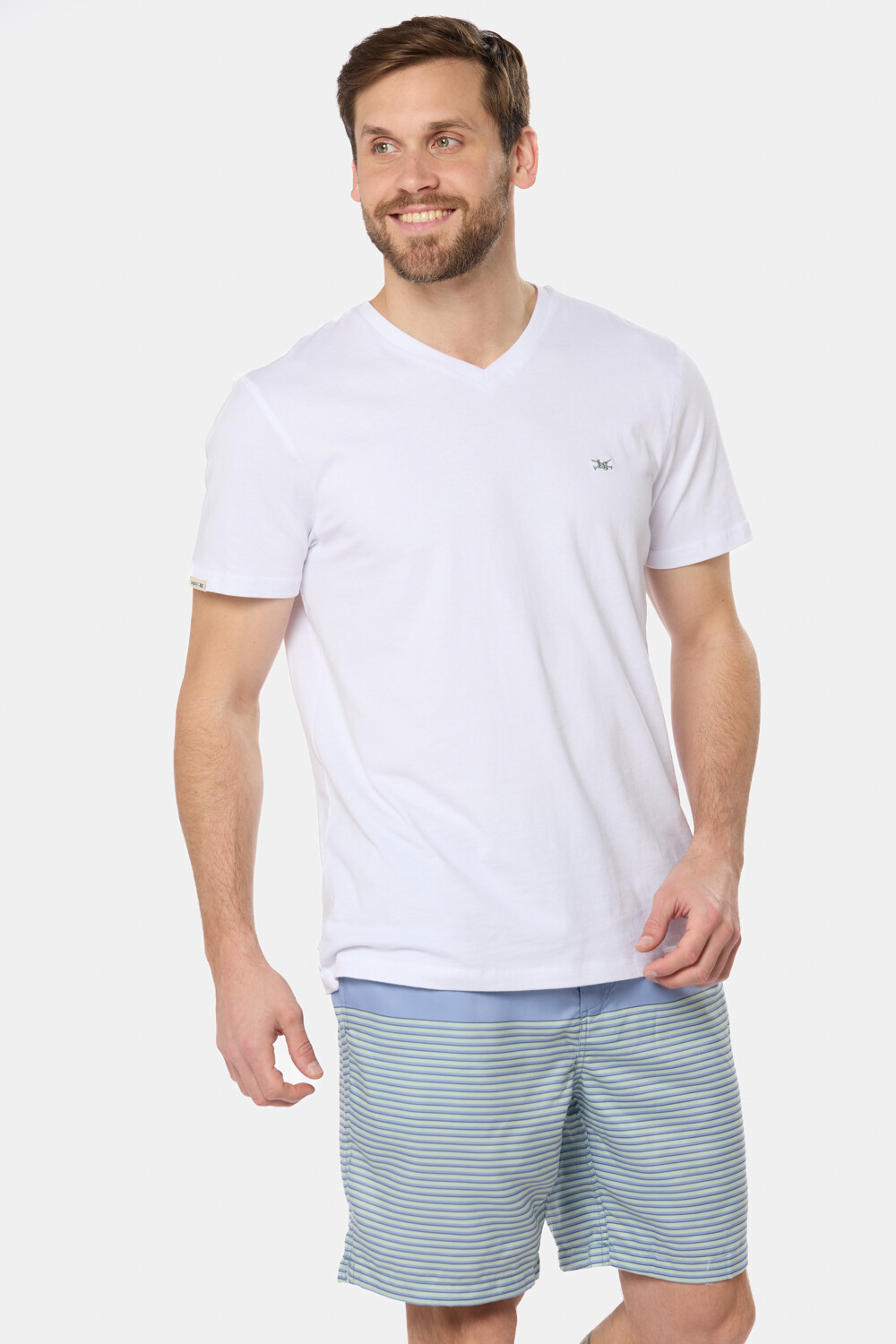 SHORT DE BAÑO RAYADO Azul