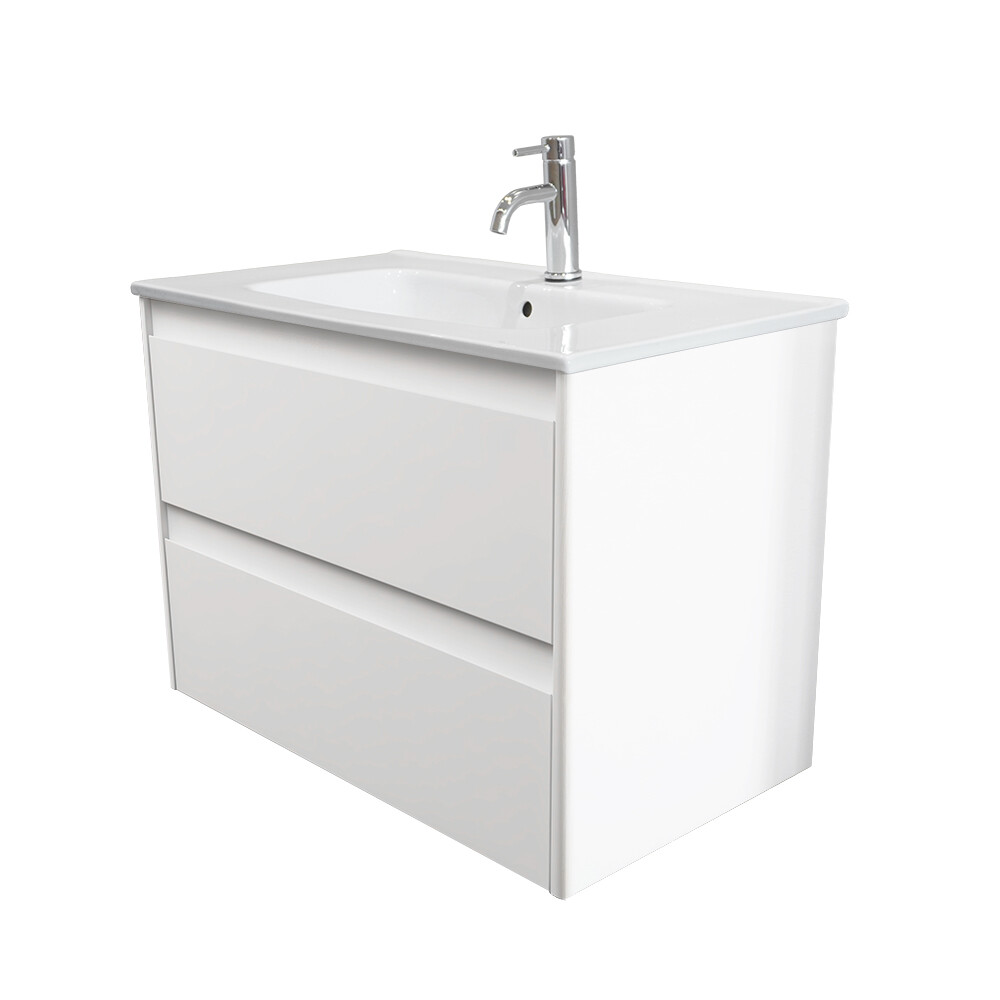 MUEBLE DE BAÑO ALFA 60 CM BLANCO CON MESADA Mueble De Baño Alfa 60 Cm Blanco Con Mesada