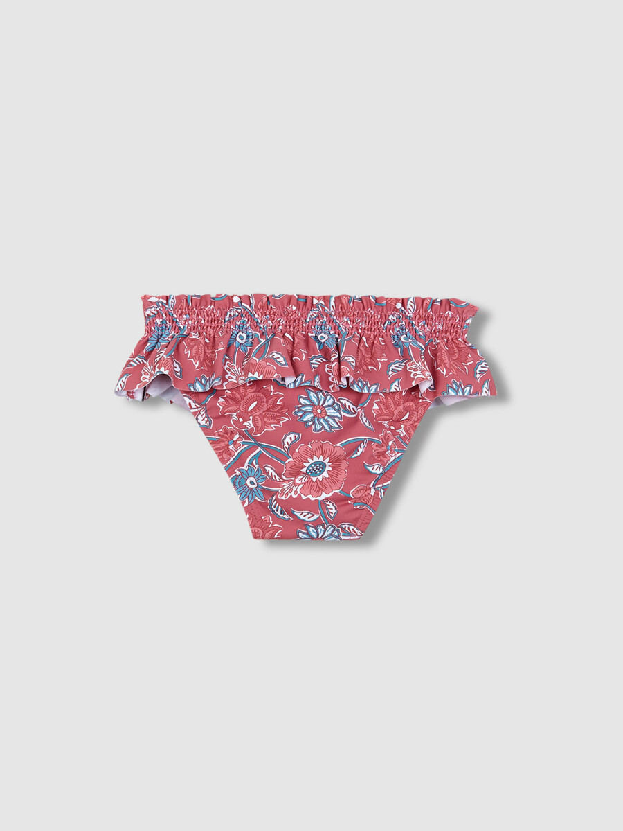 Traje De Baño Estampado Flores Piedra