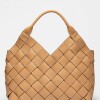 Shopper Rivera en efecto cuero graneado Camel
