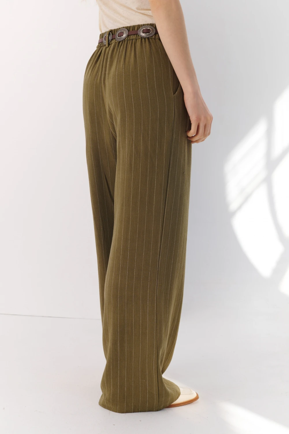 PANTALON LINO HILL verde 1