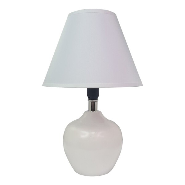 Lampara Portatil Mesa Ceramica Escritorio Luz Calidad Color Variante Blanco