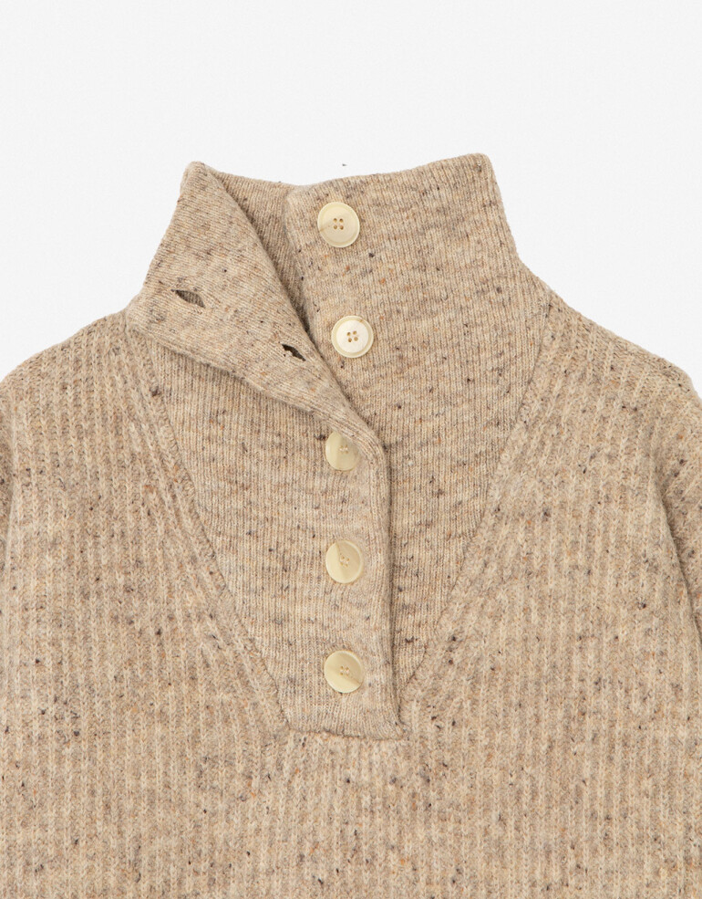 Knitwear Sweaters Sweater Tejido Con Botones - Marron Beige