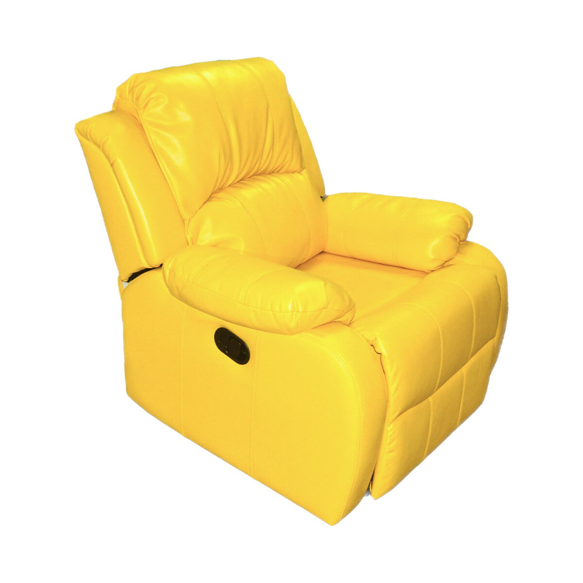 Sofá Sillón Poltrona Reclinable 1 Cuerpo Butaca Cuerina - Variante Color Amarillo 