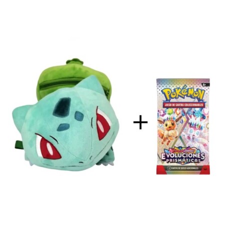 Mochila Peluche oficial Pokémon - Bulbasaur + Sobre Mochila Peluche oficial Pokémon - Bulbasaur + Sobre