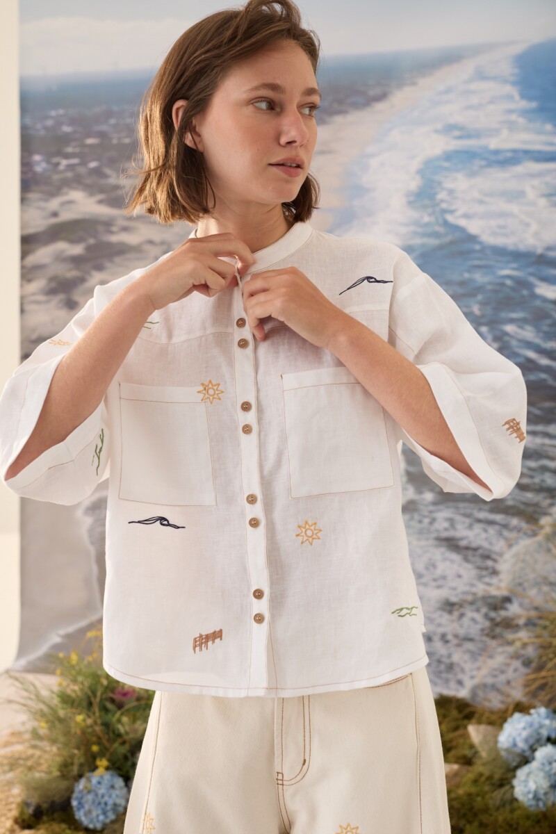 PRE VENTA CAMISA ALA DETAIL Blanco