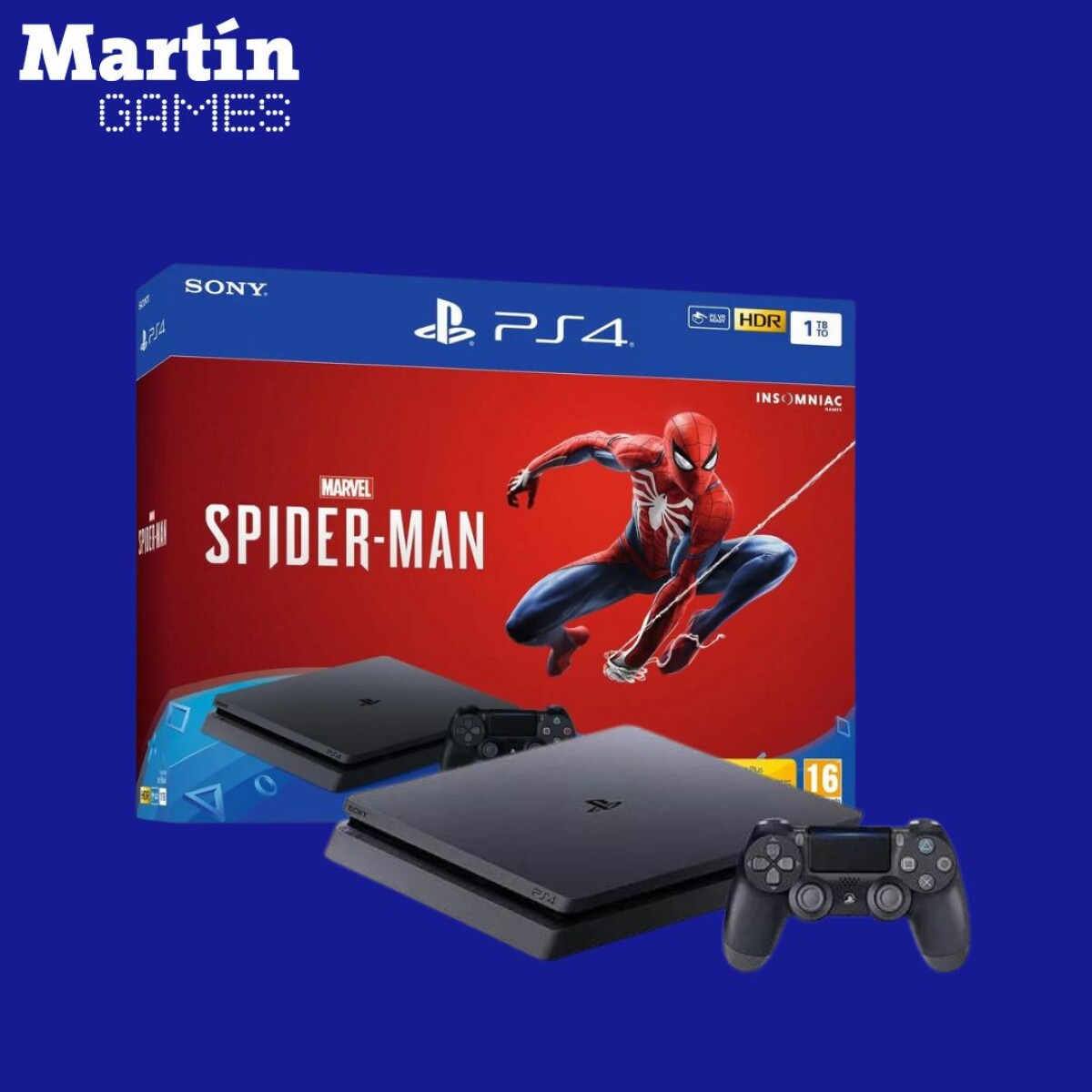 PS4 1TB 0KM + SPIDER-MAN 