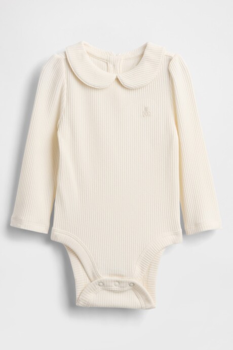 Body Manga Larga Logo Gap Bebé Ivory Frost