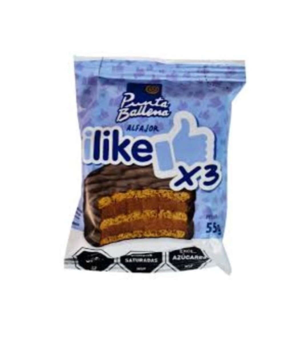 ALFAJOR PUNTA BALLENA I-LIKE CHOCOLATE NEGRO 12PCS 