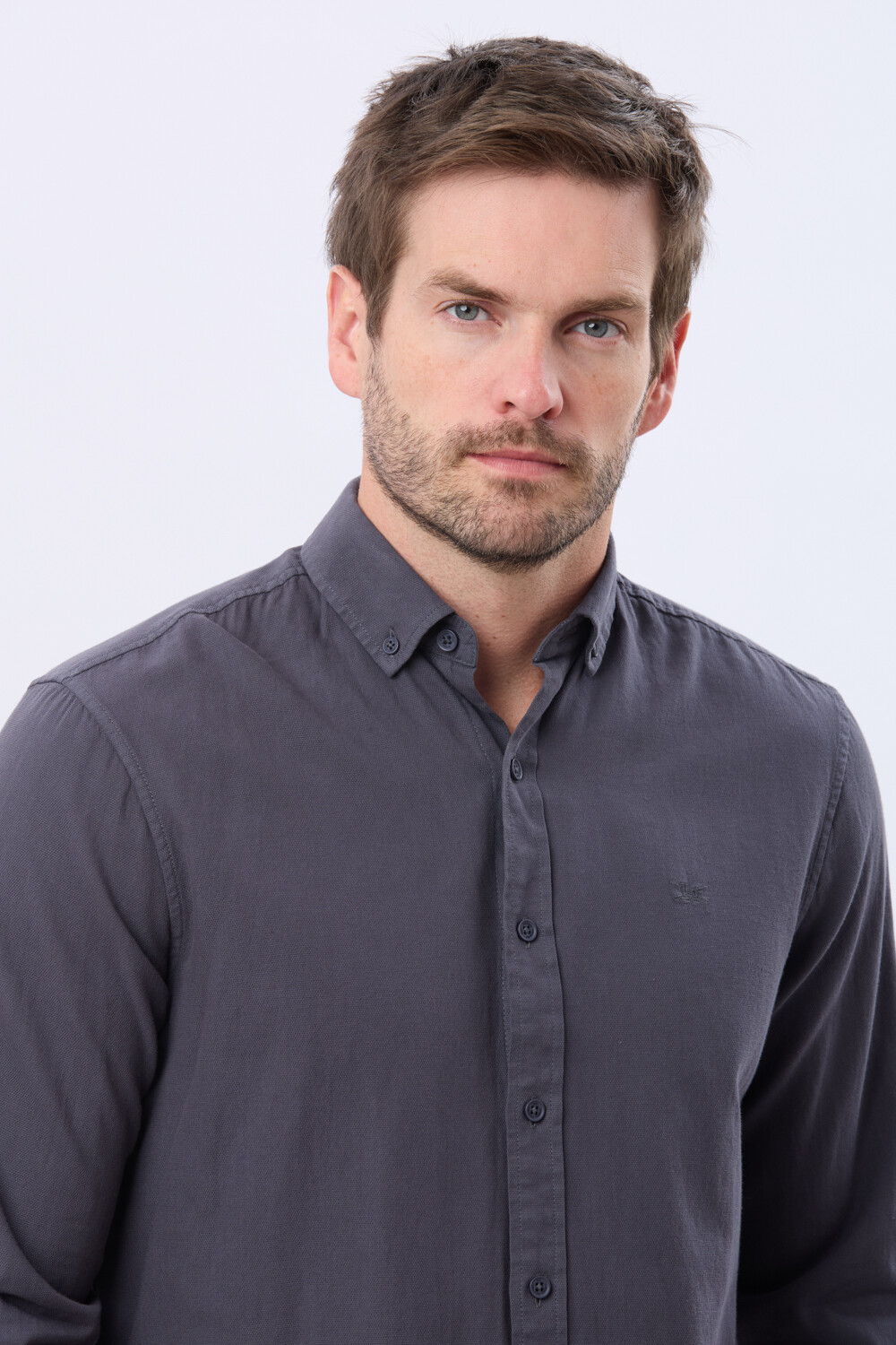 CAMISA LISA LAVADA Azul