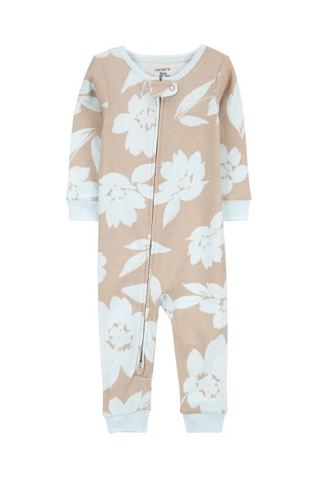 Pijama una pieza de algodón, diseño floral. Talles 2-5T Pijama una pieza de algodón, diseño floral. Talles 2-5T