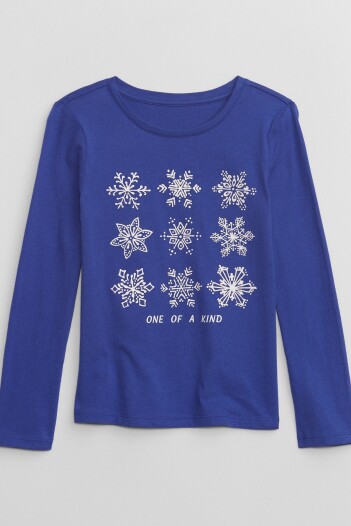 Remera Gràfico Manga Larga Niña Mosaic Blue