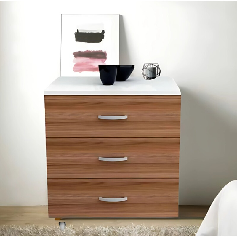 Cajonera Cómoda Nórdico C/ruedas Blanco