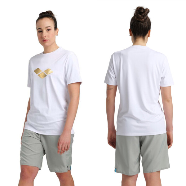 Remera Deportiva Unisex Arena Gold Short Sleeve Tee Blanco