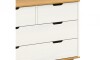 Cómoda 4 Cajones - Linea Nordica Roble/Blanco