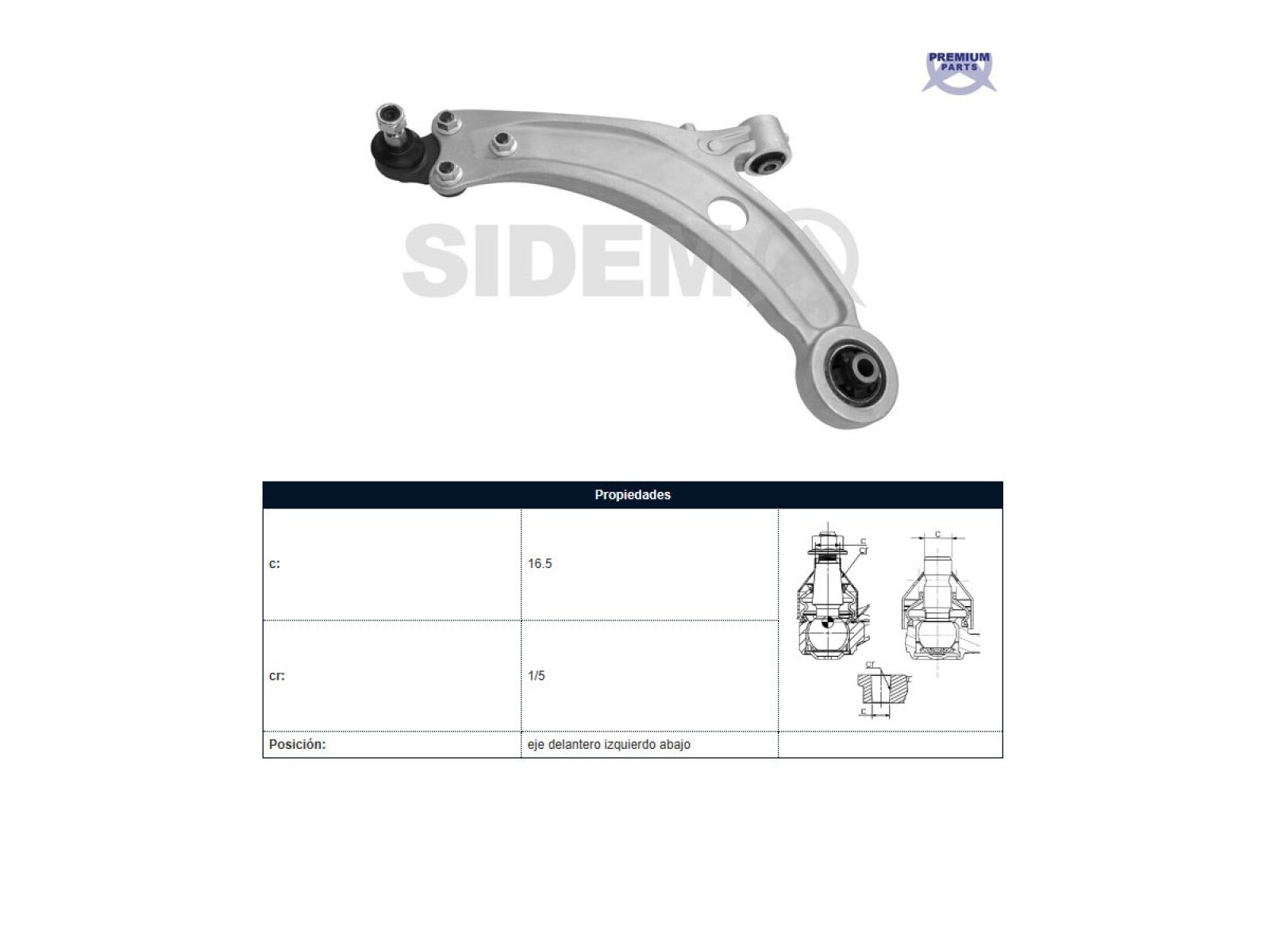 Parilla De Suspension Delantera Peug 308 14-25 Izq 