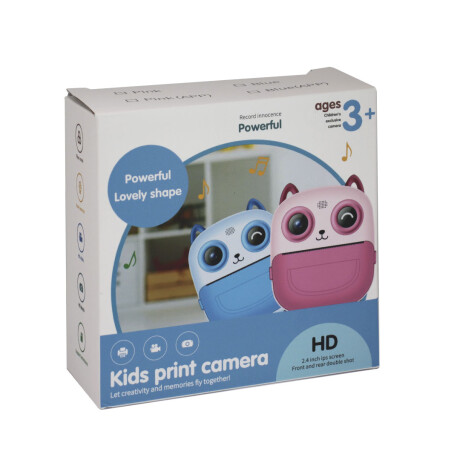 Cámara Instantánea Infantil Búho Recargable AZUL
