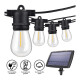 Guía Luces Solares 15mts 15 Lamp Led C/control Adaptador Ac Sin Color