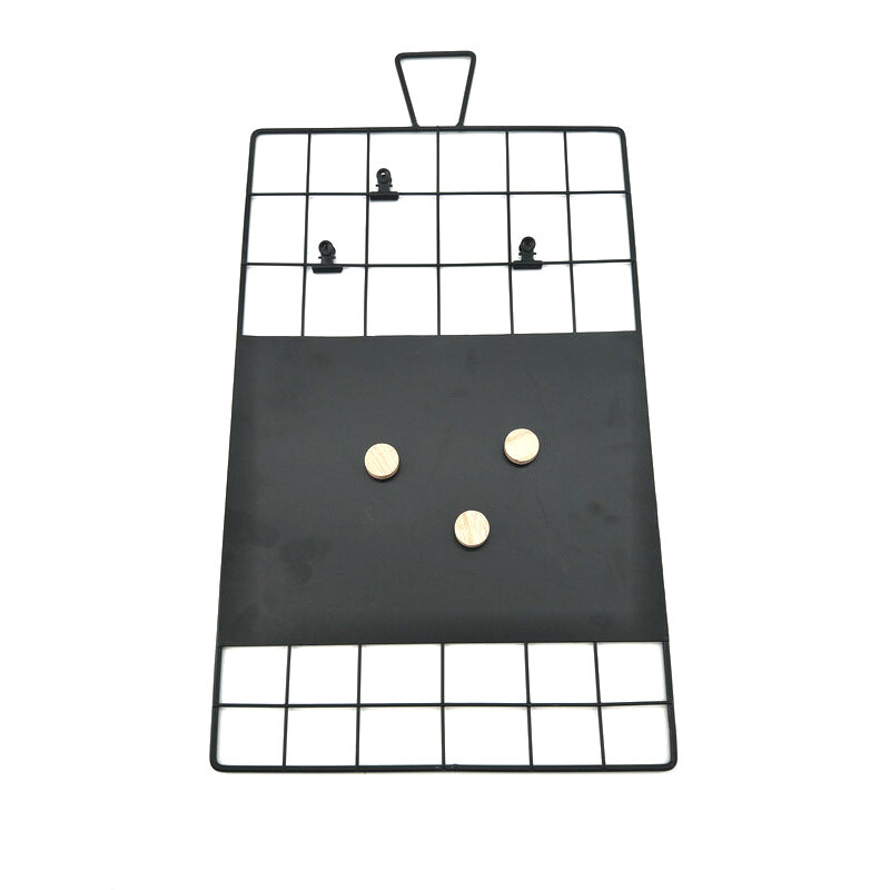 Pizarra Organizadora Metálica Negra con 3 Clips y 3 Imanes – Selecta PIZARRA METAL 3 CLIPS/3 IMANES NEGRO