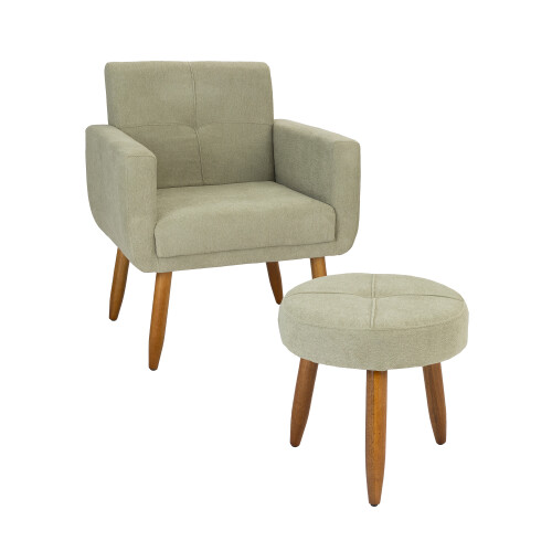 Butaca Moderna + Puff Havana Verde