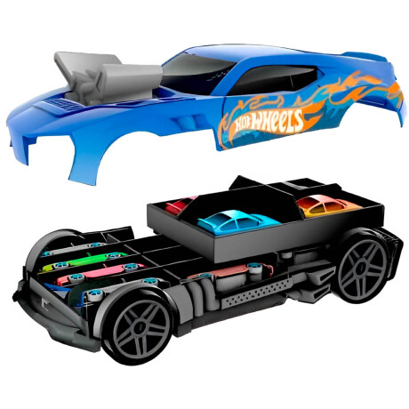 Hot Wheels 2en1 Vehículo De Carrera + Porta Autitos Hot Wheels 2en1 Vehículo De Carrera + Porta Autitos